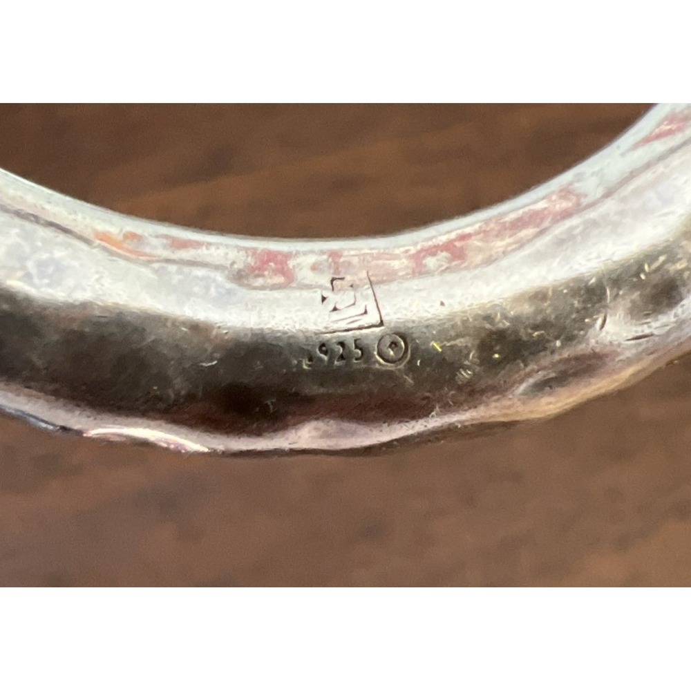 SILPADA Sterling Silver HEAVY Hammered OVAL CHUNKY BANGLE Bracelet .925 - Picture 3 of 12